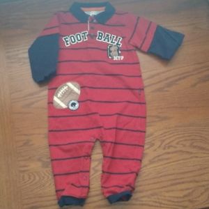 Carter's football themed outfit